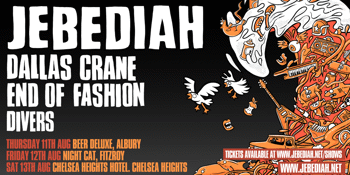 Jebediah + Dallas Crane + End Of Fashion & Divers