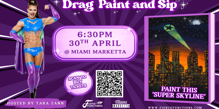 Drag Paint and Sip - Super Skyline