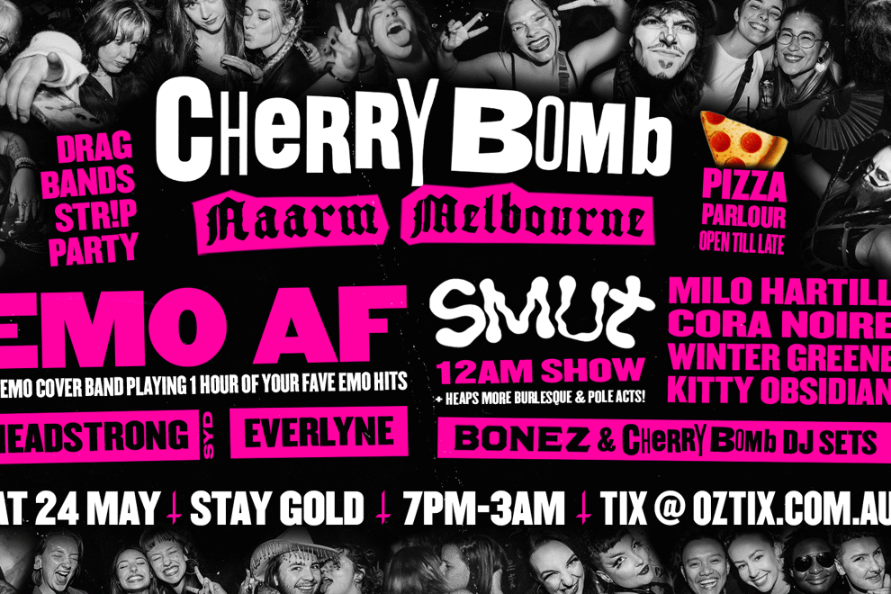 Gig: CHERRY BOMB x SMUT x BONEZ | Naarm | Sat 26 May