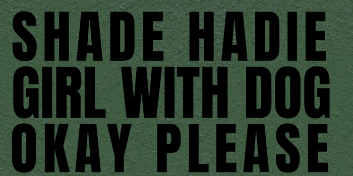 Shade Hadie, Girl With Dog & Okay Please