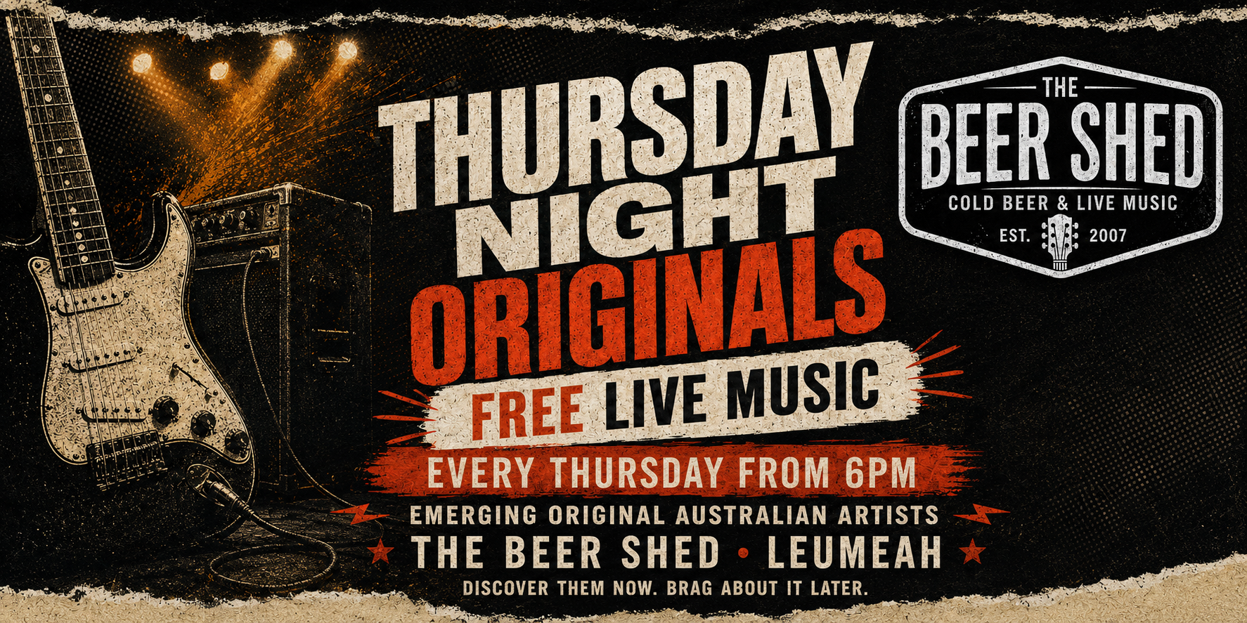 THURSDAY NIGHT ORIGINALS - Tomorrow’s Australian headliners start here.