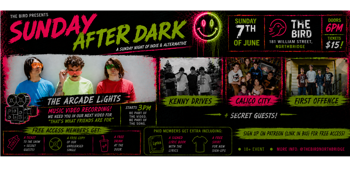 Sunday After Dark w/ The Arcade Lights, Calico City, Kenny Drives and First Offence