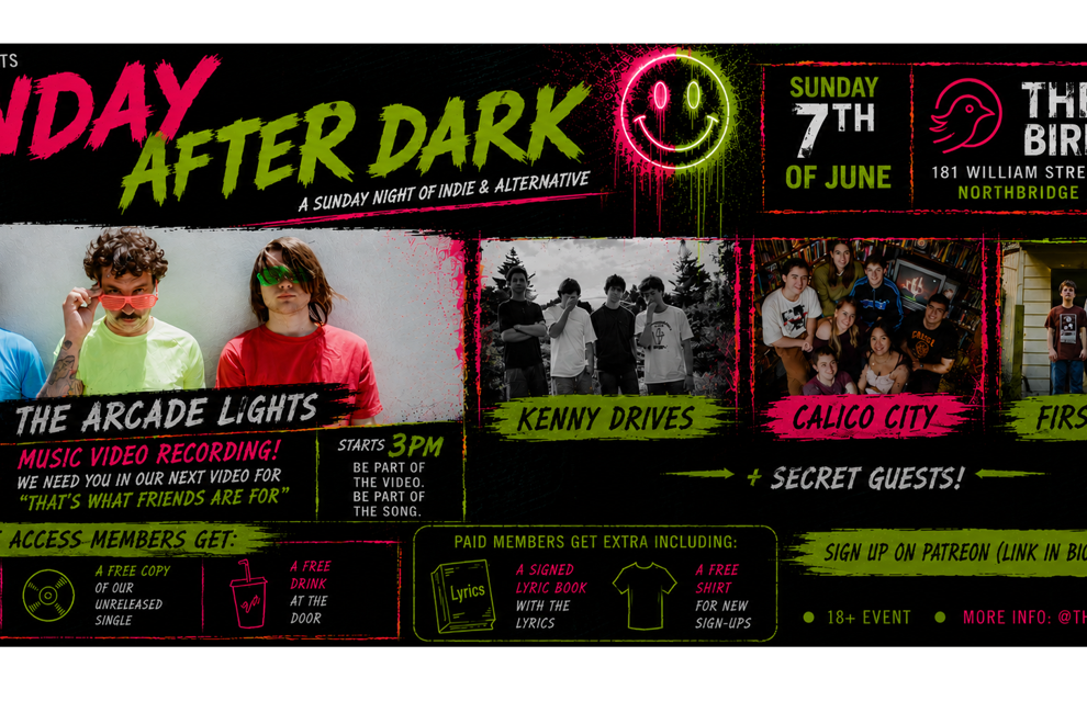 Sunday After Dark w/ The Arcade Lights, Calico City, Kenny Drives and First Offence