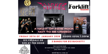 LUNA'S DARK SECRET + FORKLIFT ASSASINS + FLICKER VERTIGO