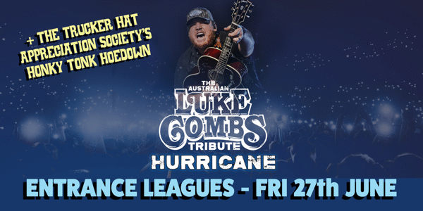Event image for HURRICANE: The Australian Luke Combs Tribute Show • The Trucker Hat Appreciation Society
