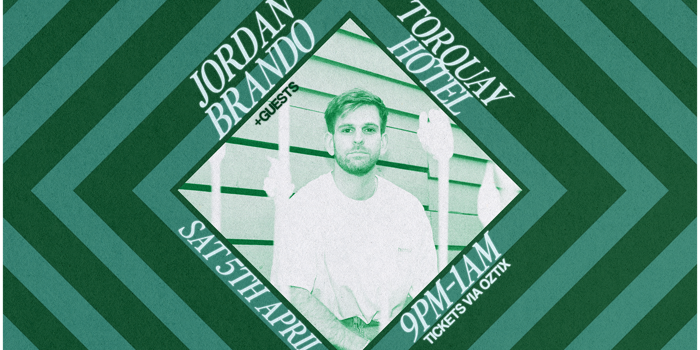 Jordan Brando Tickets at Torquay Hotel (Torquay, VIC) on Saturday, 5