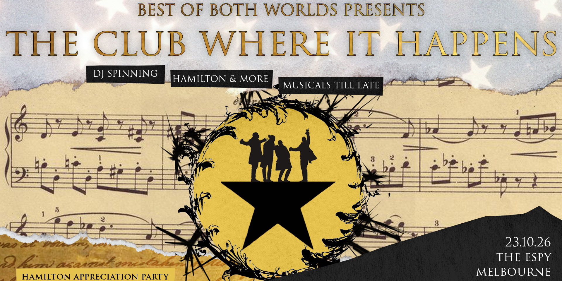 The Club Where it Happens: Hamilton Appreciation Party - Melbourne