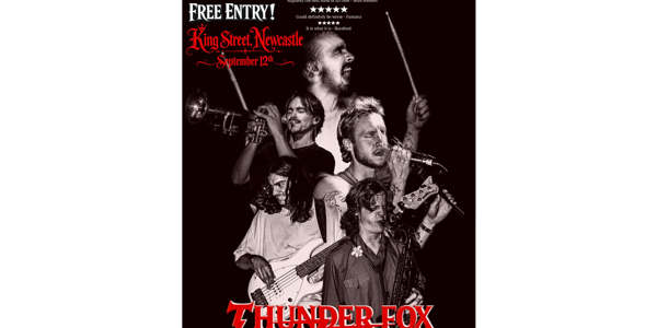Thunder Fox live at King Street (Newcastle) - Concert poster