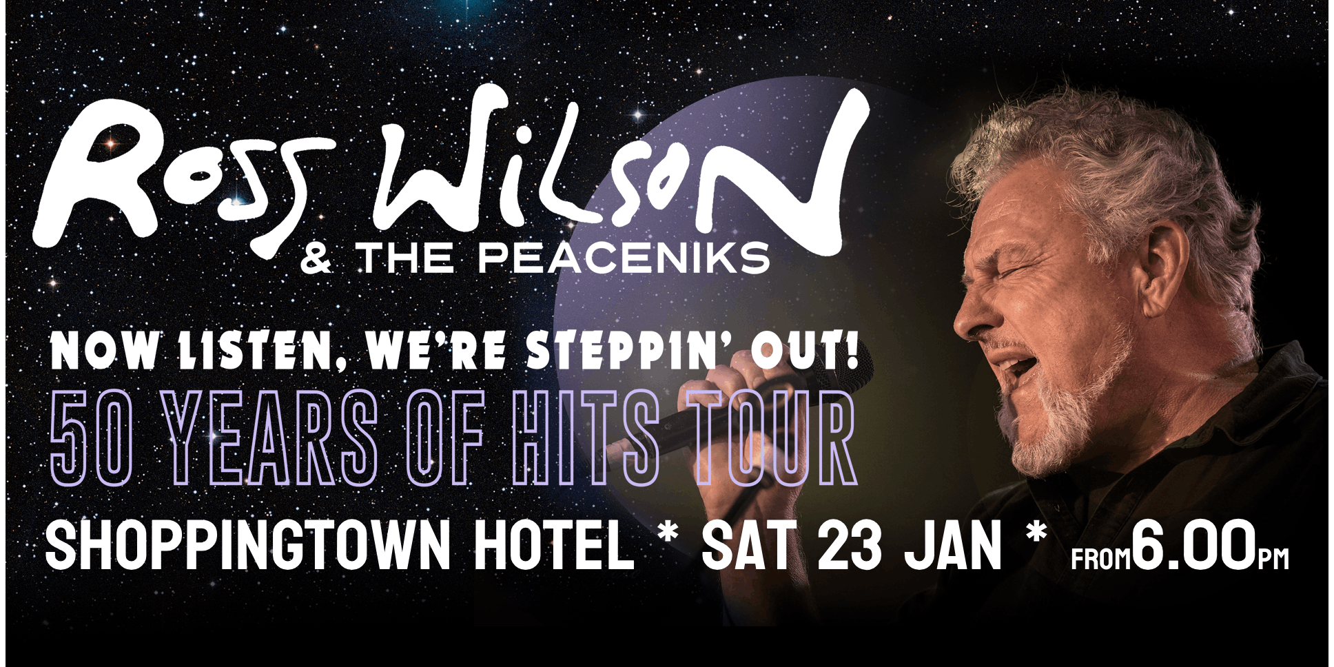 Ross Wilson & the Peaceniks - 50 years of Hits Tour