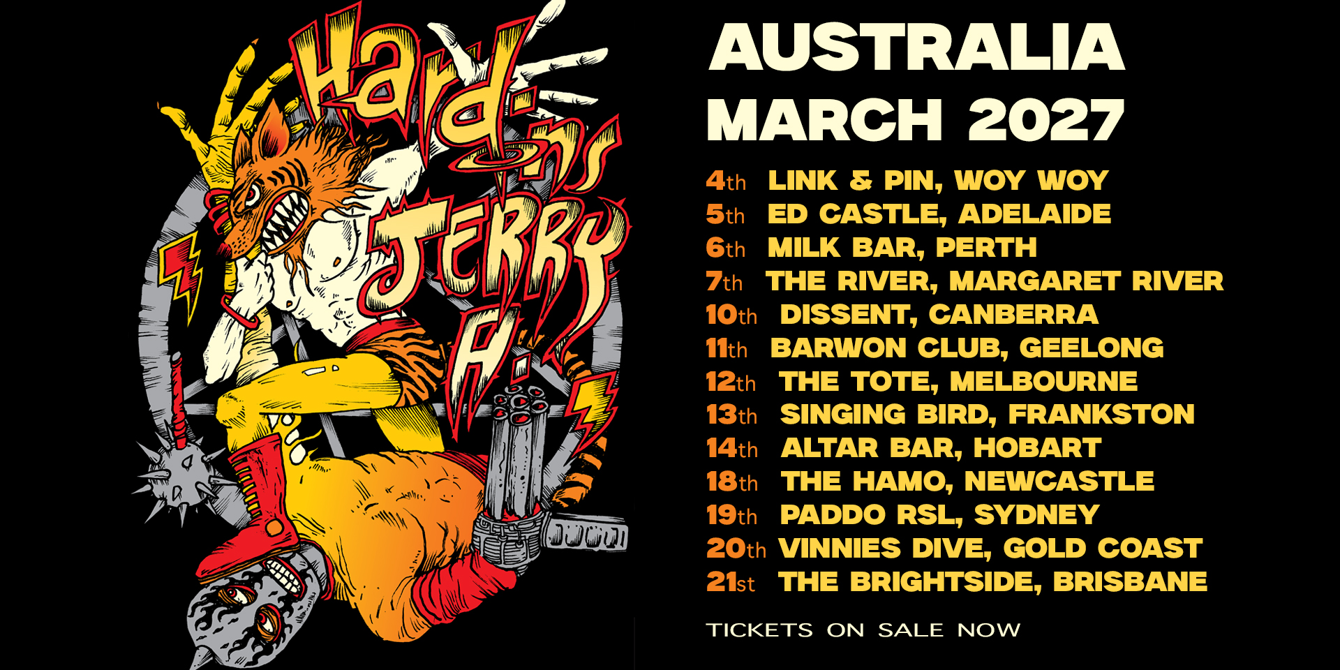 Hard-Ons with Jerry A — Melbourne