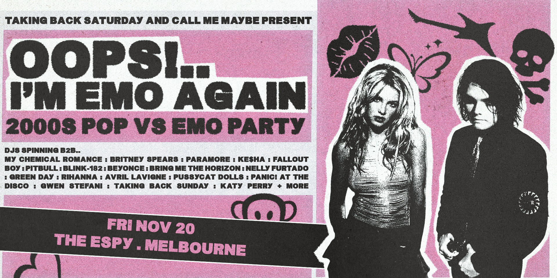 OOOPS!.. I'm Emo Again: 2000s Pop vs Emo Party - Melbourne