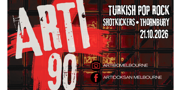 ARTI90 live at Shotkickers - Concert poster