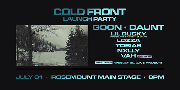 COLD FRONT Launch Party live at Rosemount Hotel - Concert poster