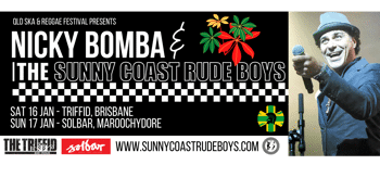 Nicky Bomba with the Sunny Coast Rude Boys