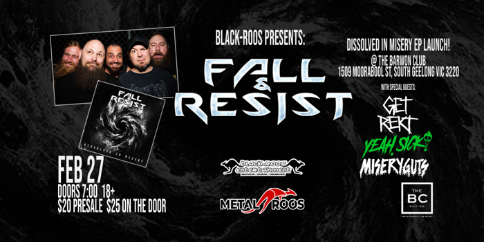Fall and Resist - Dissolved In Misery Geelong EP Launch