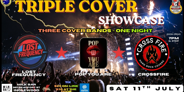 Triple Cover Showcase!! live at Milk Bar - Concert poster