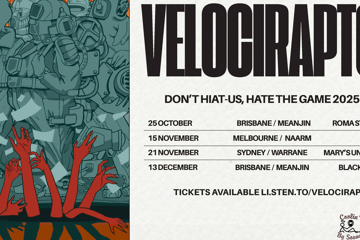 VELOCIRAPTOR DON'T HIAT-US, HATE THE GAME 2025 TOUR