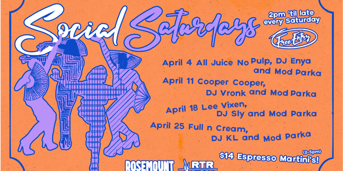 Social Saturdays DJs + $2 Oysters