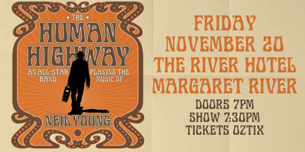 THE HUMAN HIGHWAY live at The River - Concert poster