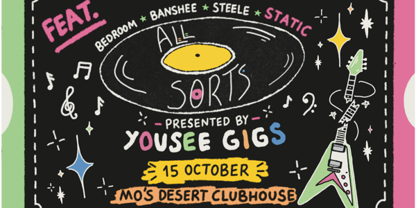 ALLSORTS live at Mo's Desert Clubhouse - Concert poster