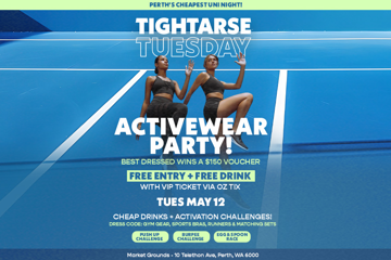 TIGHTARSE TUESDAY  [12.05.26]  ACTIVE WEAR PARTY