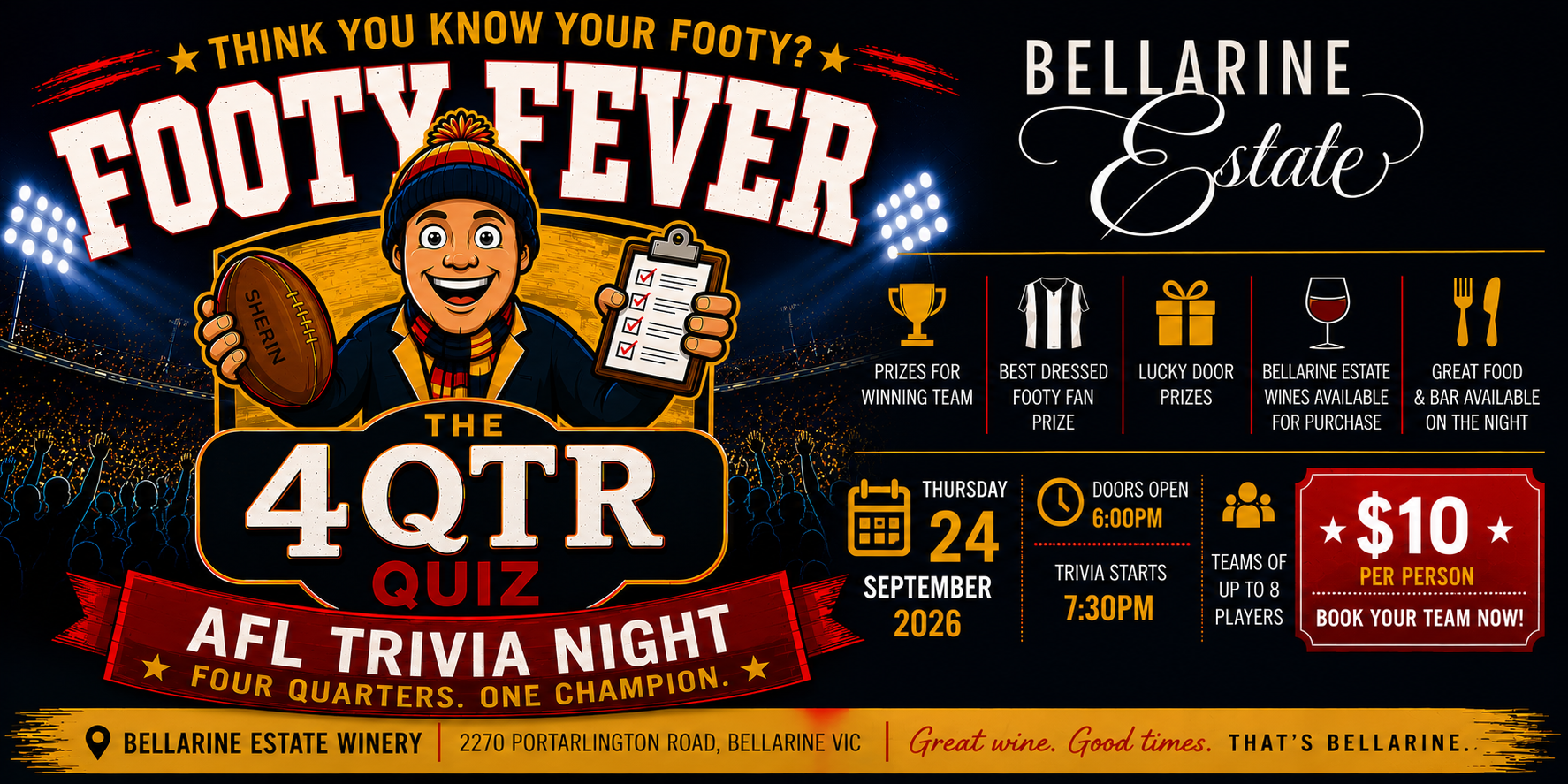 The 4 QTR Quiz - AFL trivia night