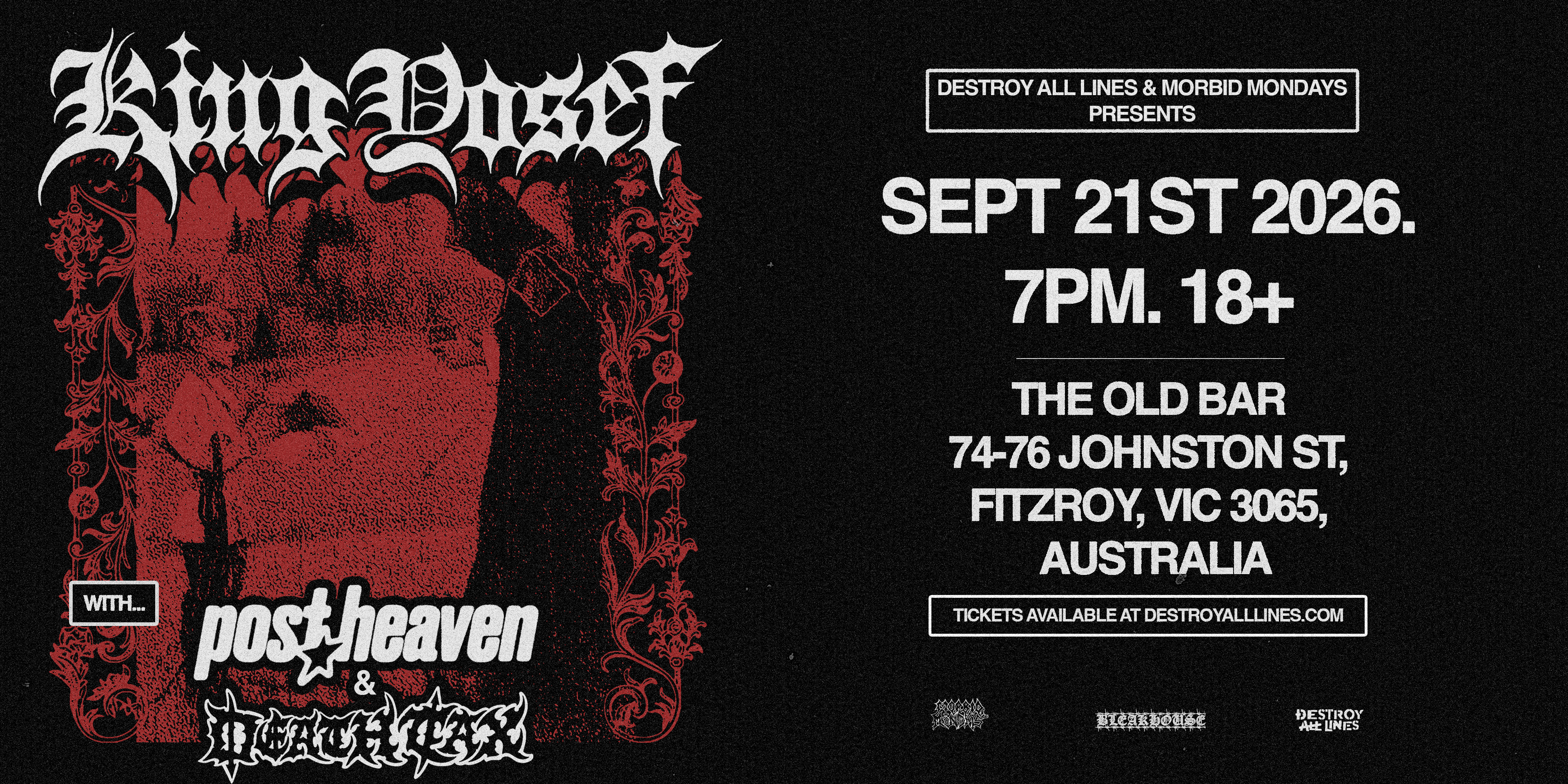 King Yosef (USA) - exclusive Australian headline show