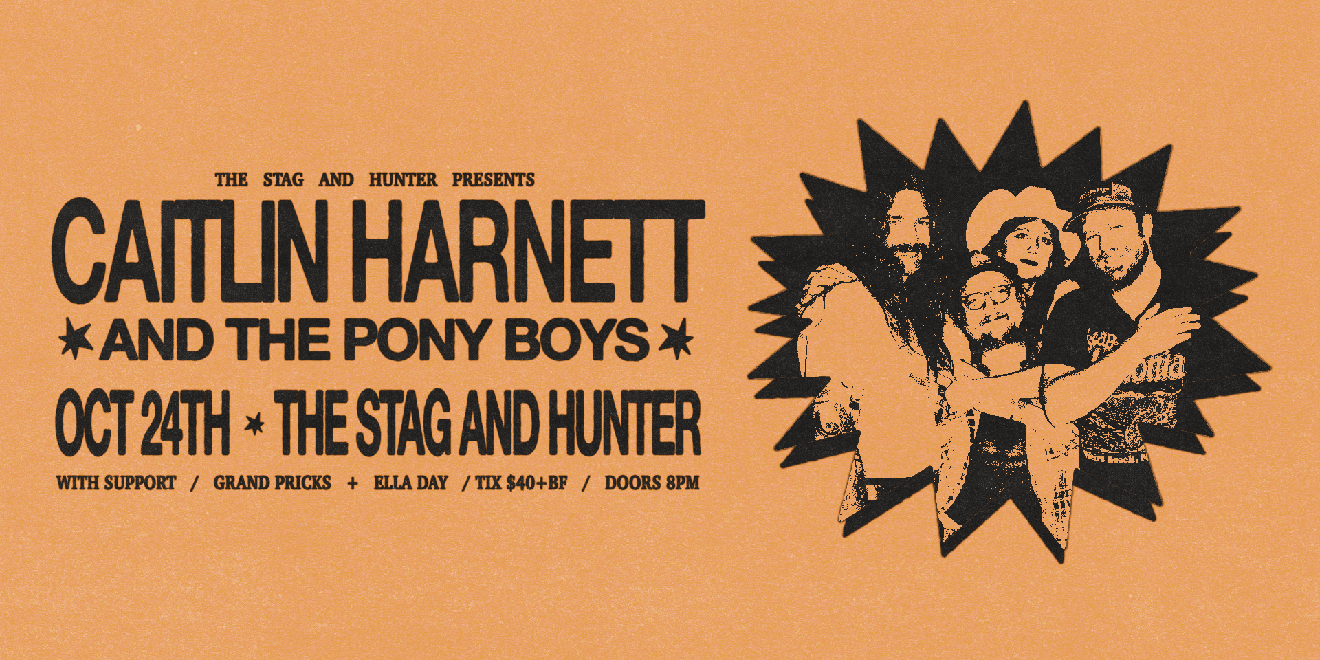 Caitlin Harnett & The Pony Boys w/ The Grand Pricks & Ella Day