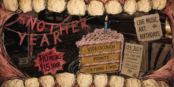 ANOTHER YEAR live at The Junk Bar - Concert poster
