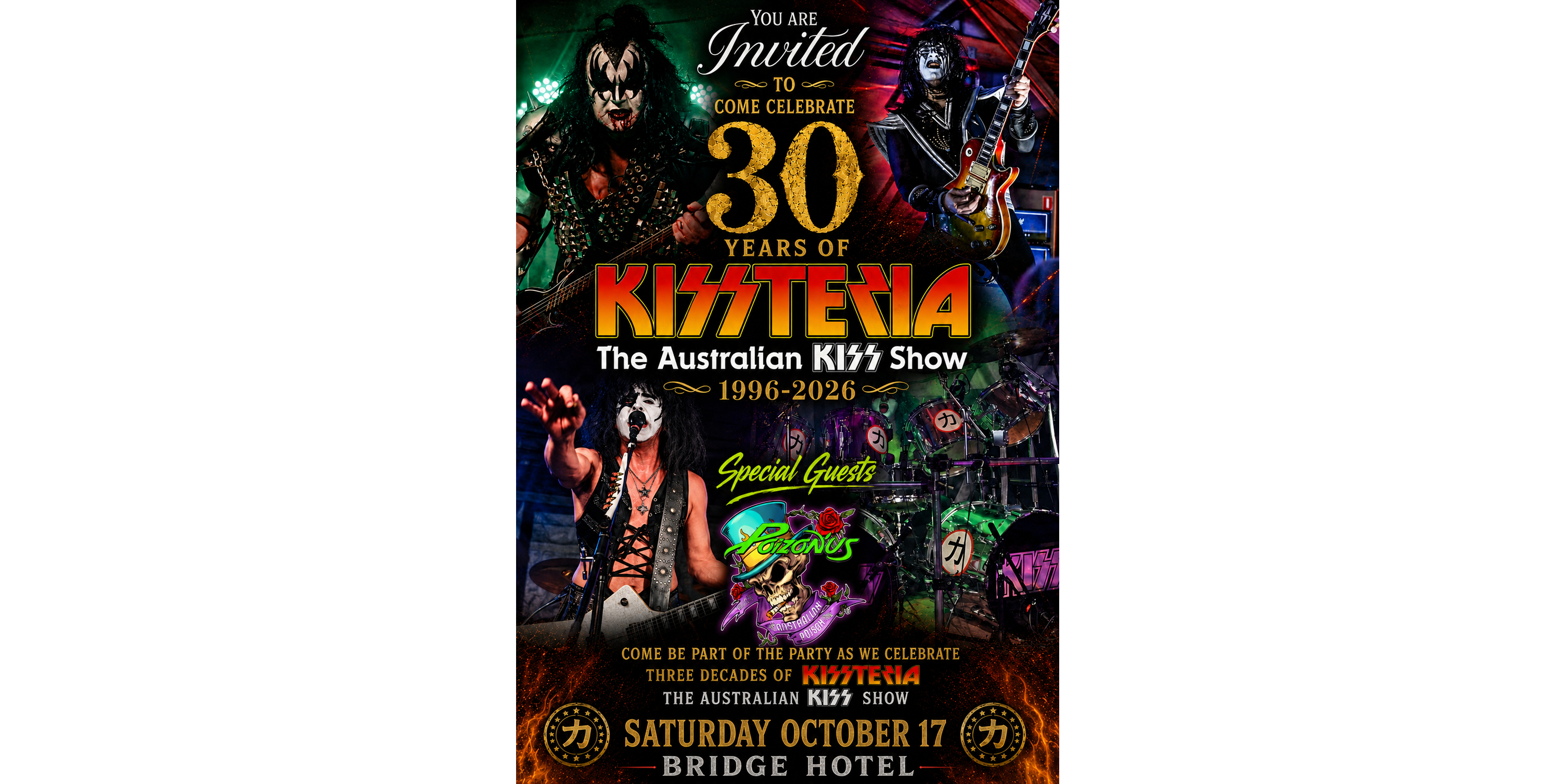 KISSTERIA - 30th Anniversary Show - Bridge Hotel