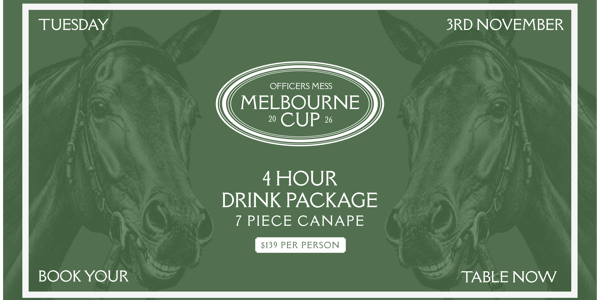 Melbourne Cup live at Officers Mess - Concert poster