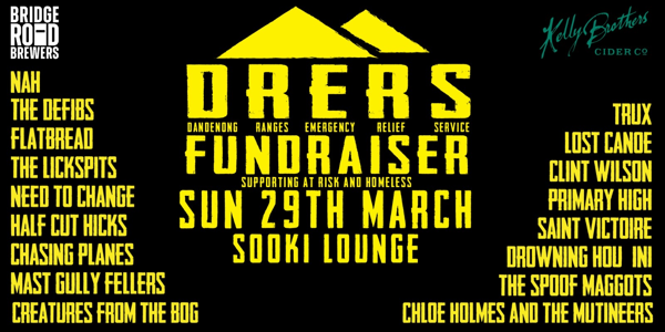 DANDENONG RANGES EMERGENCY RELIEF CENTRE FUNDRAISER - LIVE MUSIC FOR A CAUSE live at Sooki Lounge in Belgrave - Live music event