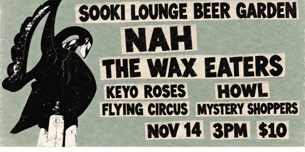 NAH live at Sooki Lounge - Concert poster