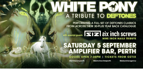 WHITE PONY - A TRIBUTE TO DEFTONES | PERTH live at Amplifier Bar - Concert poster