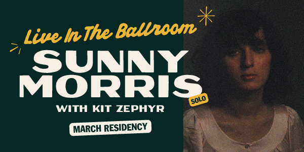 Sunny Morris Residency with Kit Zephyr live at Railway Hotel Fitzroy North in Fitzroy North on March 20, 2026 - Concert poster
