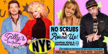 No Scrubs vs Round Up: NYE Party - Caloundra