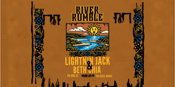RIVER RUMBLE ft. LIGHTNIN' JACK live at The River - Concert poster
