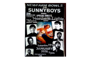 SUNNYBOYS shakin at NEWFARM BOWKS CLUB 17th JAN 2026 WITH NORTHEN LIGHTS BAND