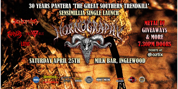 HORNOGRAPHY live at Milk Bar in Inglewood on April 25, 2026 - Concert poster