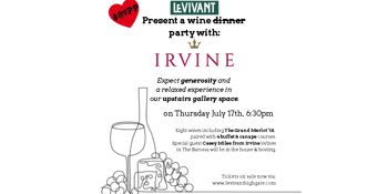 Le Vivant Wine Party with Irvine Wines