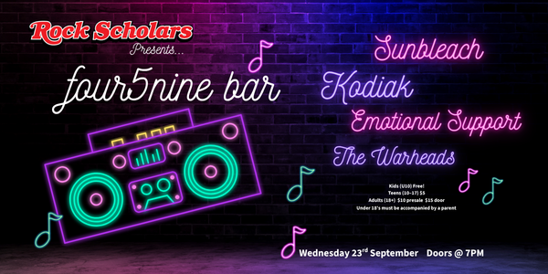 End of Term 3 Rock Scholars Gig live at Four5Nine Bar - Concert poster