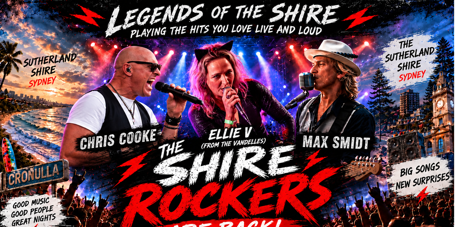 The Shire Rockers – Chris Cooke, Max Smidt & Ellie from The Vandelles