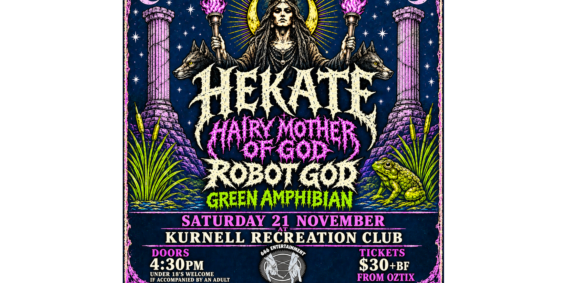 Hekate, Hairy Mother of God, Robot God and Green Amphibian