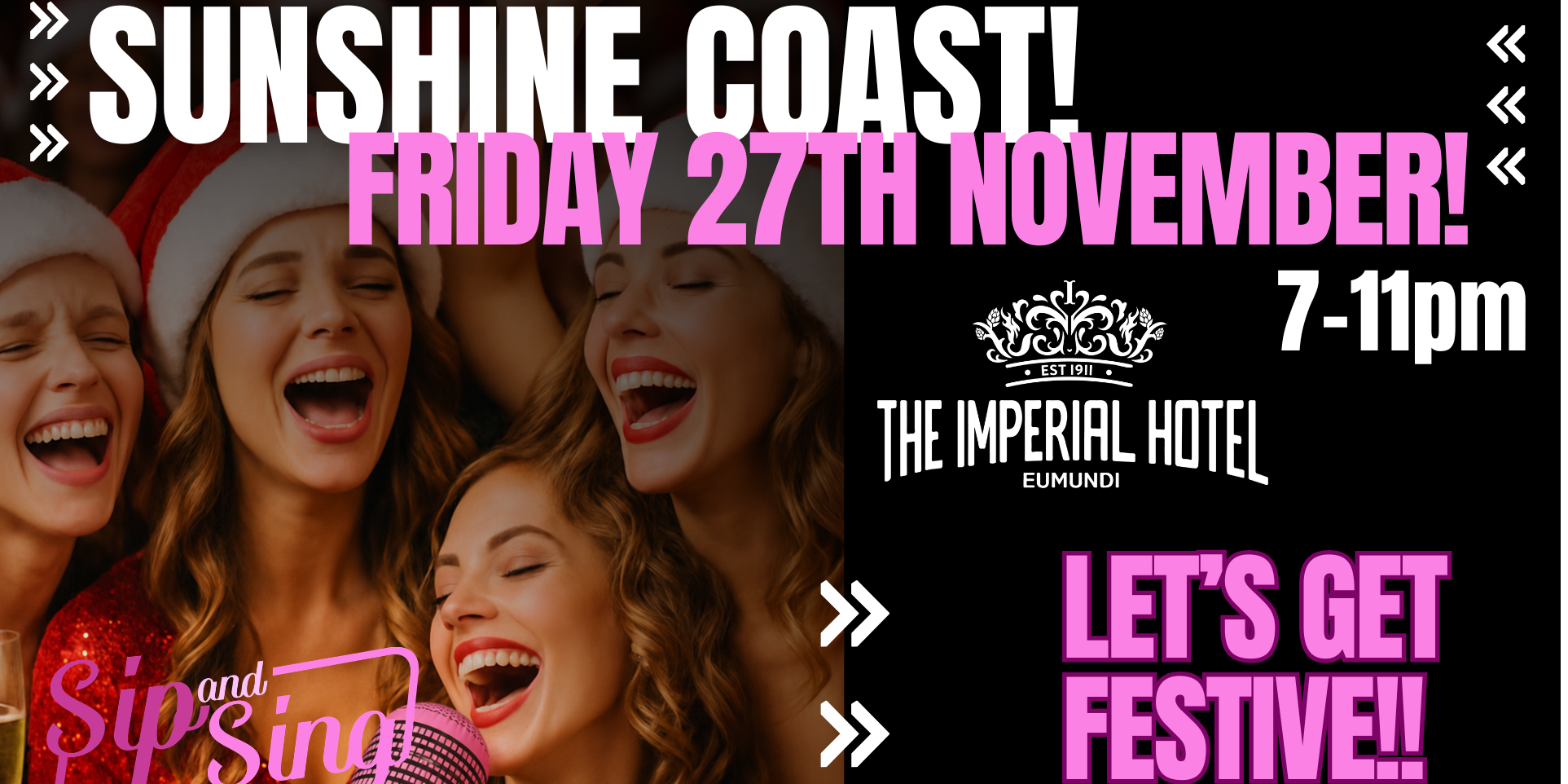 SIP & SING SUNSHINE COAST – PRE-CHRISTMAS PARTY!