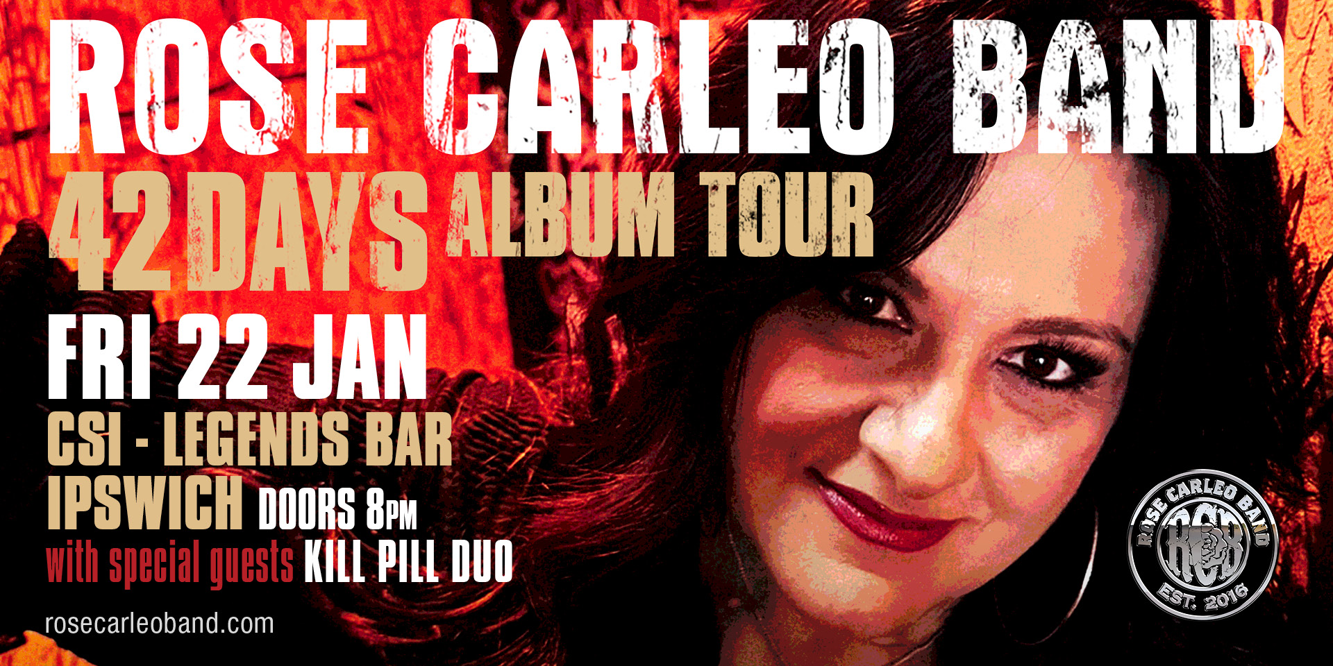 Rose Carleo Band. 42 Days Album Tour