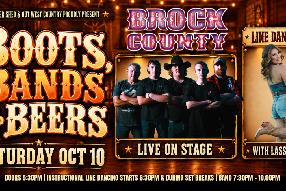 BOOTS BANDS & BEERS WITH BROCK COUNTRY + LINE DANCING WITH LASSO LEE