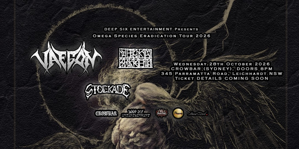 Vaegon live at Crowbar Sydney - Concert poster