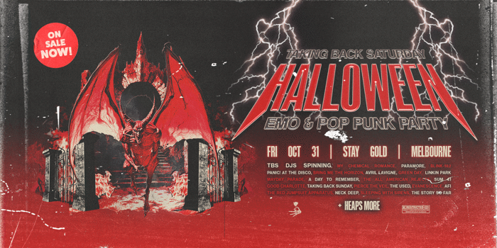 Taking Back Saturday Halloween: Emo & Pop Punk Party - Melbourne