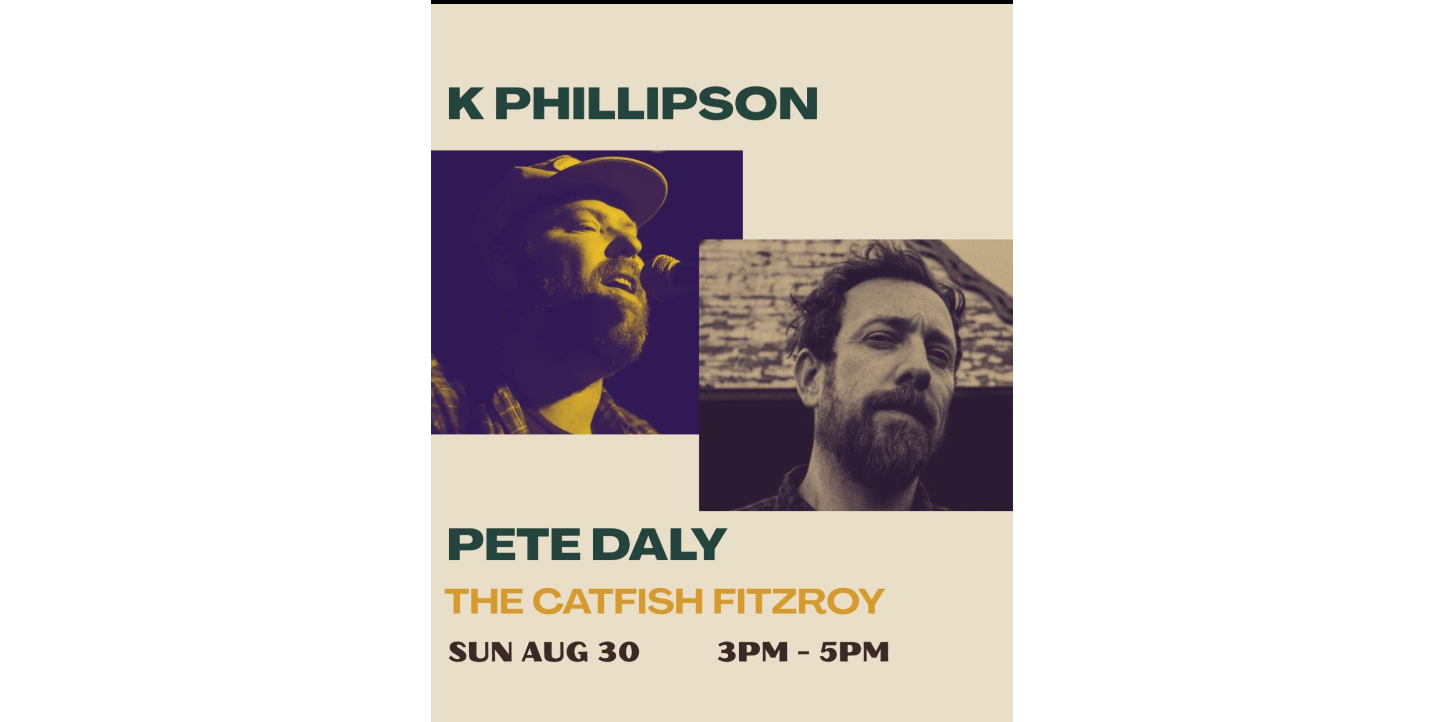 ** FREE EVENT** PETE DALY (BAD DEBTS) + K.PHILLIPSON (WILD DOG MOUNTAINS)