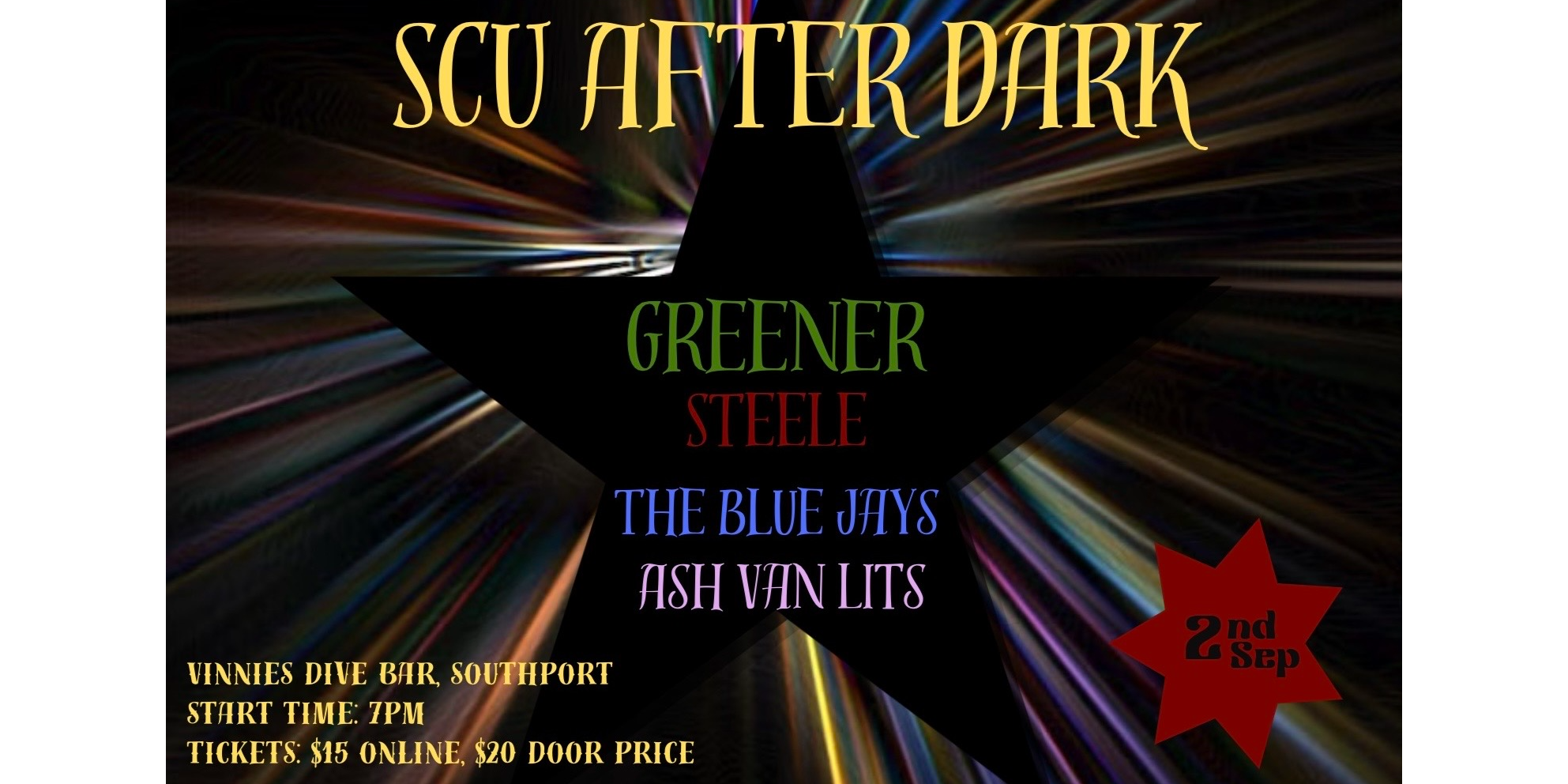 SCU After Dark w/ GREENER, STEELE, The Blue Jays and Ash Van Lits